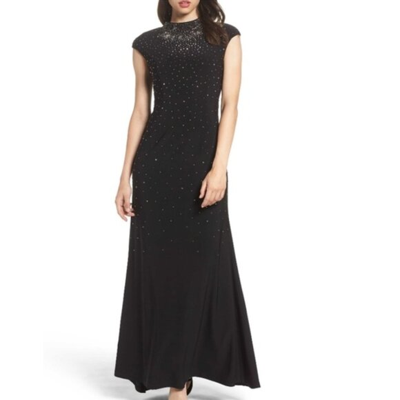 Eliza J Black Maxi Dress Elegant and Timeless - Picture 1 of 12